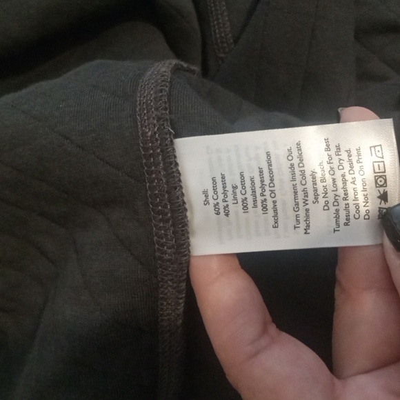 Eddie Bauer Men's Charcoal Quilted Long Sleeve Shirt Size Medium Fall2024 - Picture 6 of 10